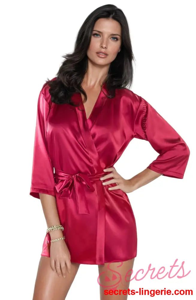 Irall Aria Dressing Gown Burgundy