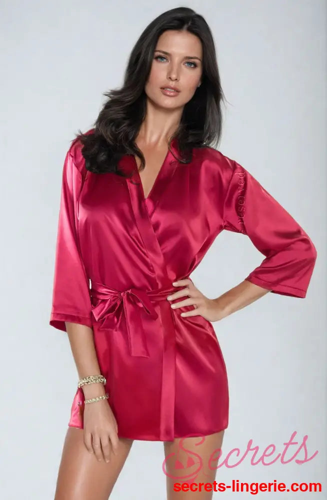 Irall Aria Dressing Gown Burgundy