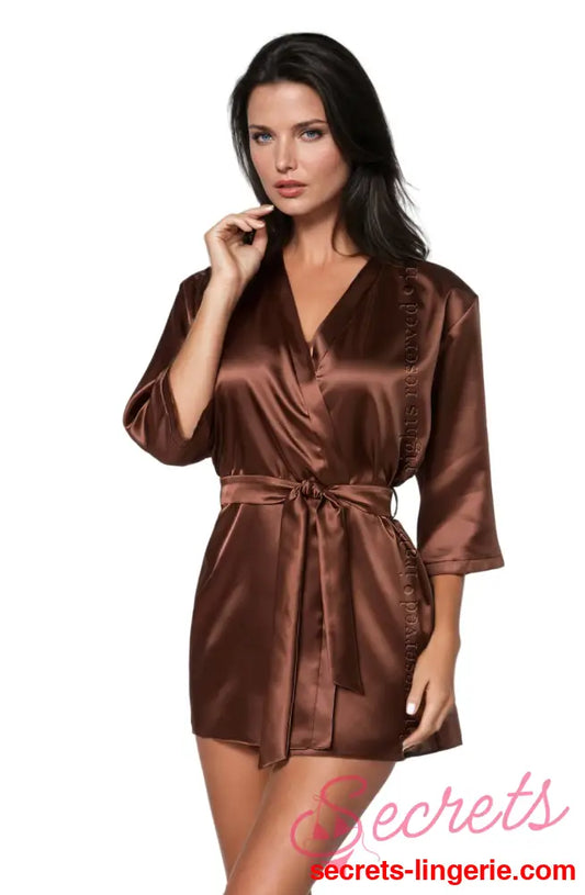 Irall Aria Dressing Gown Chocolate