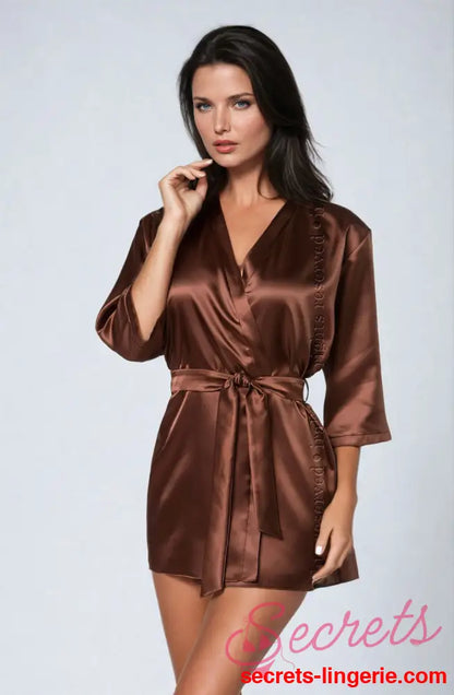 Irall Aria Dressing Gown Chocolate