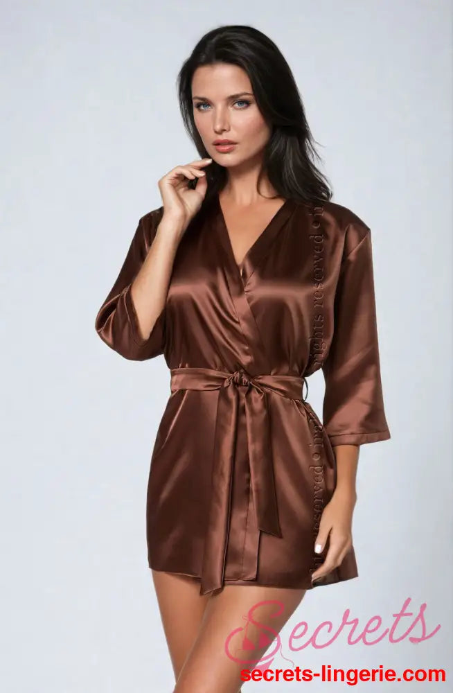 Irall Aria Dressing Gown Chocolate