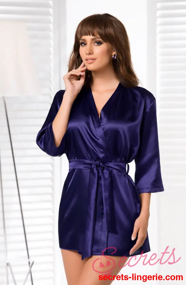 Irall Aria Dressing Gown Navy