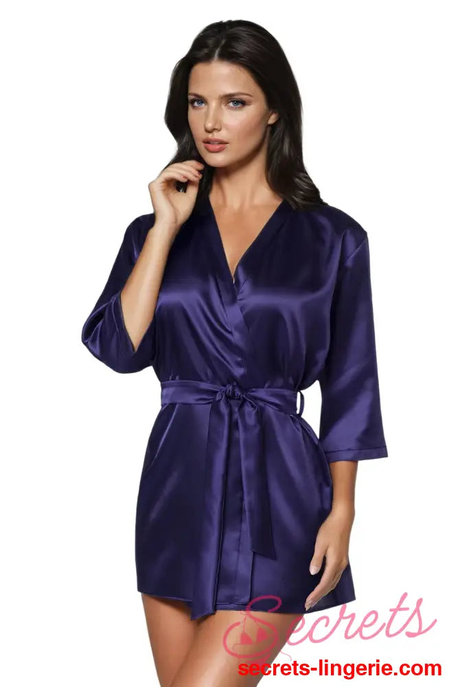 Irall Aria Dressing Gown Navy