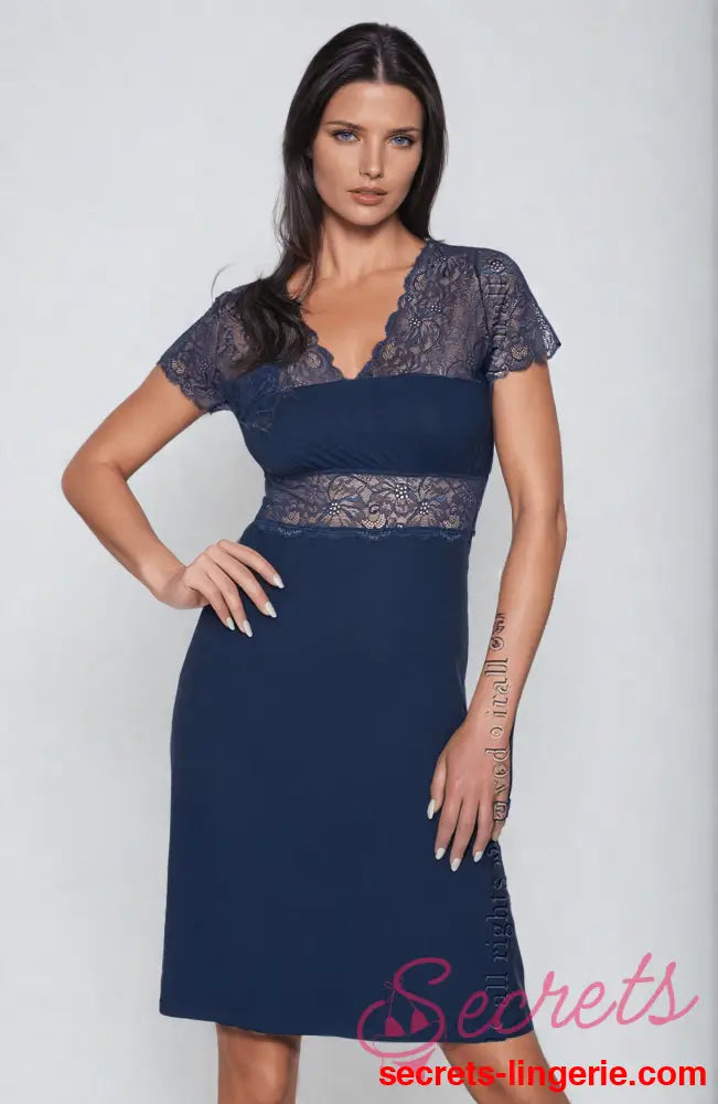 Irall Cameron Nightdress Navy Blue 2XL-5XL