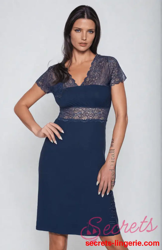 Irall Cameron Nightdress Navy Blue 2XL-5XL