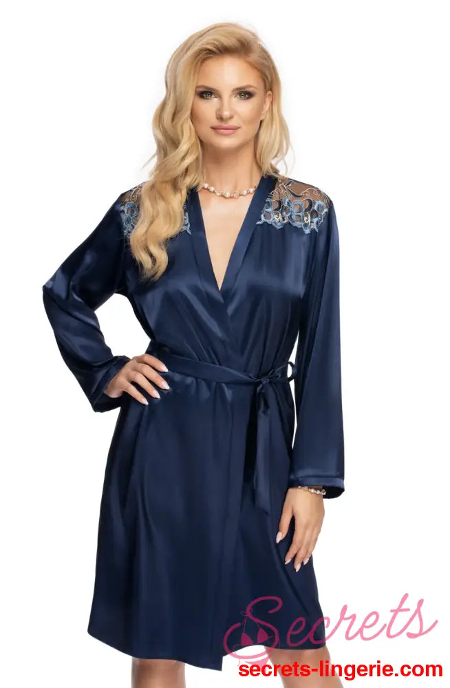 Irall Elodie Dressing Gown Navy