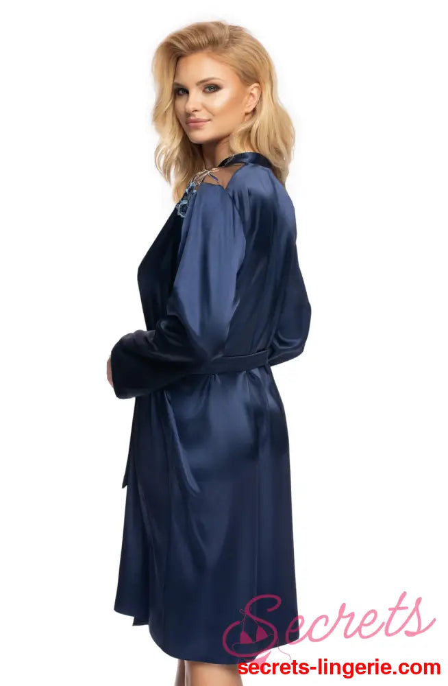 Irall Elodie Dressing Gown Navy