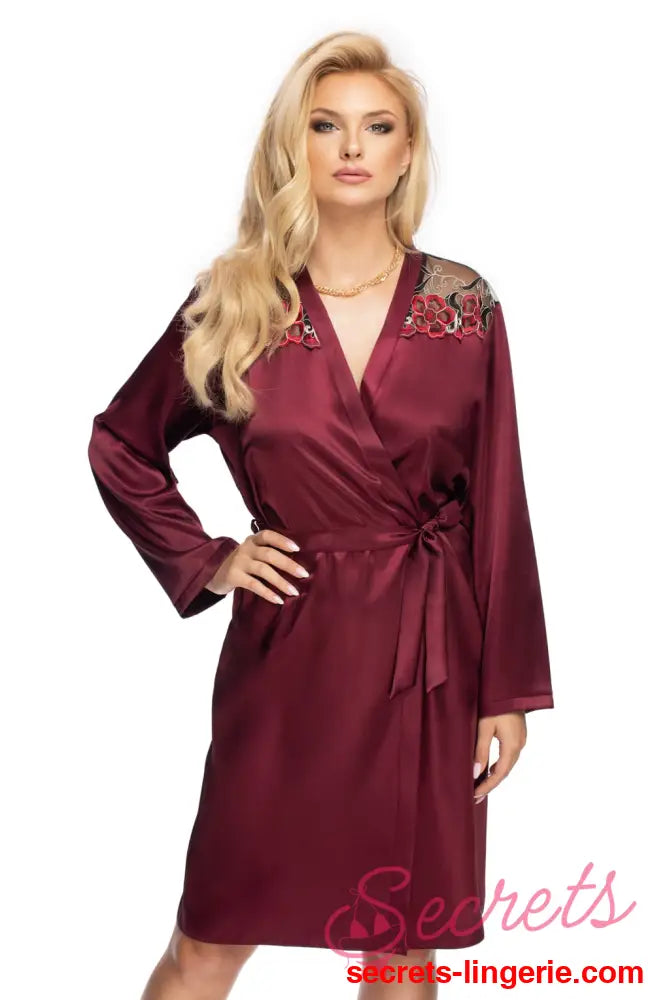 Irall Elodie Dressing Gown Plum