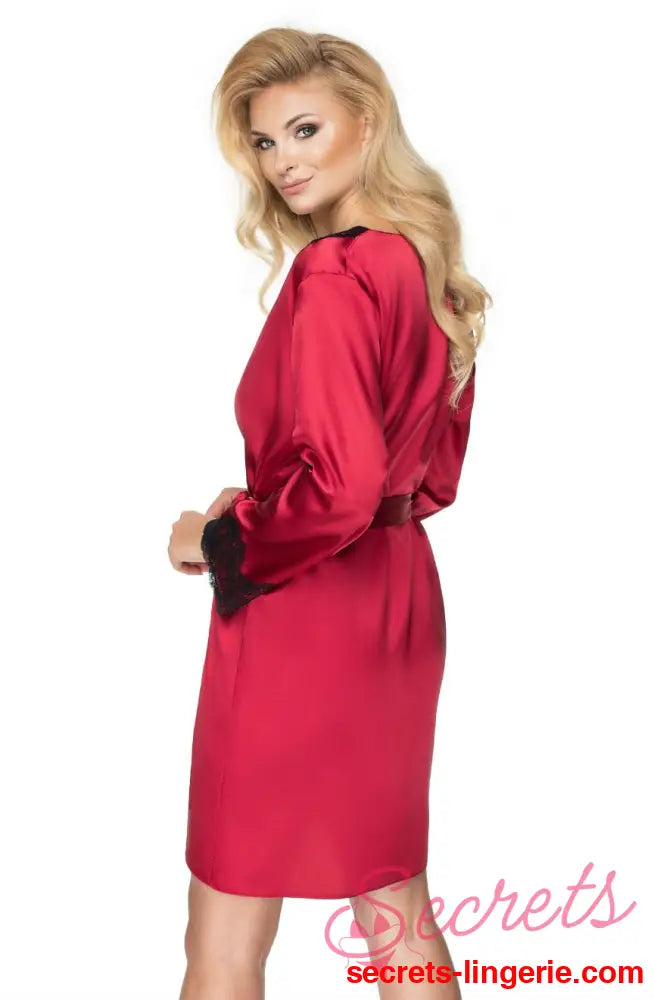 Irall Juniper Burgundy Dressing Gown