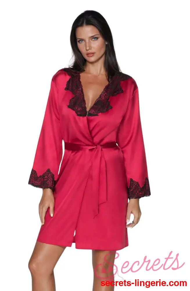 Irall Juniper Burgundy Dressing Gown