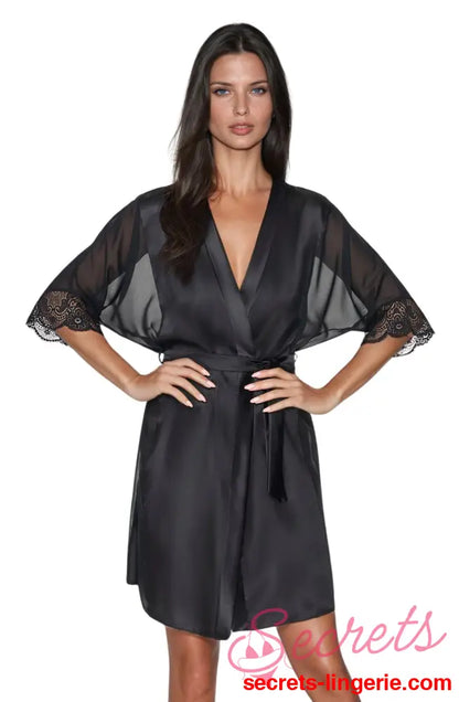 Irall Sharon Dressing Gown Black