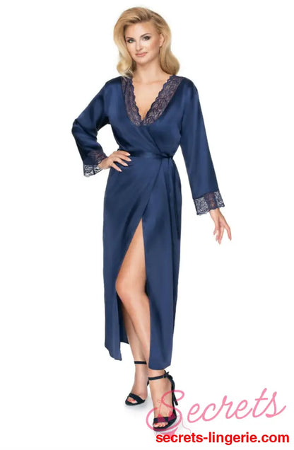 Irall Yoko Dressing Gown Navy Blue