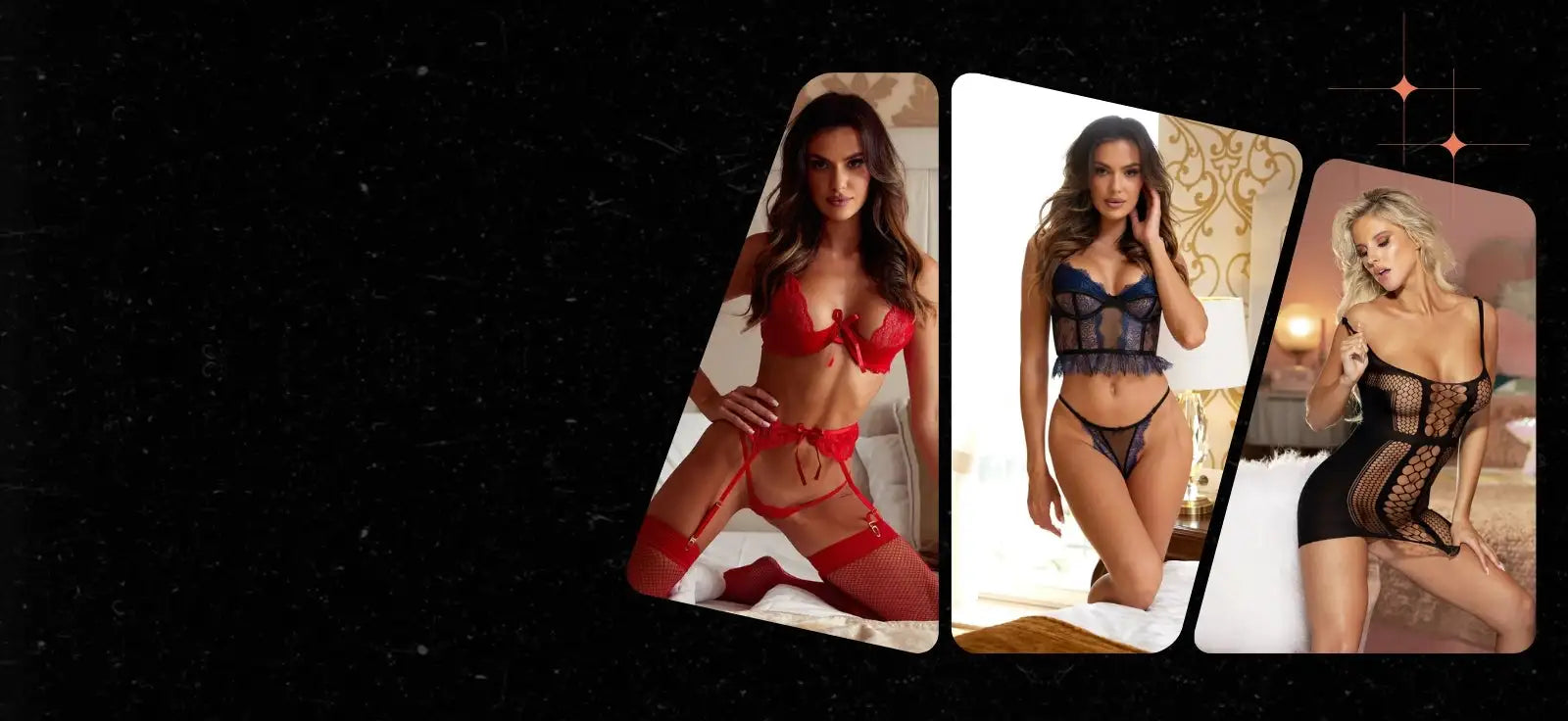 Red lace lingerie set with matching stockings and garter belt, possibly from a luxury brand like lingerie by la perla.