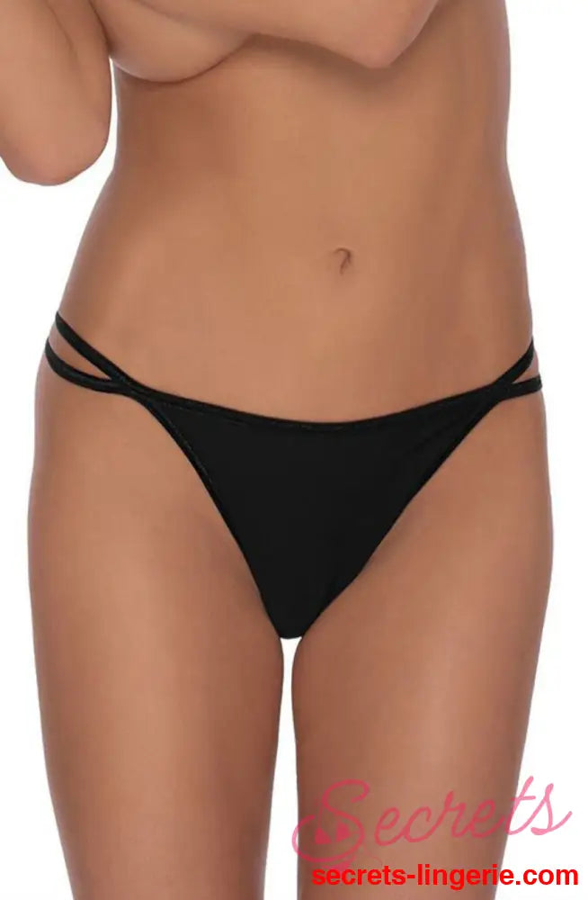 Roza Agnez Thong Black - Black / Large