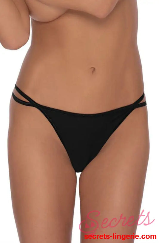 Roza Agnez Thong Black - Black / Large