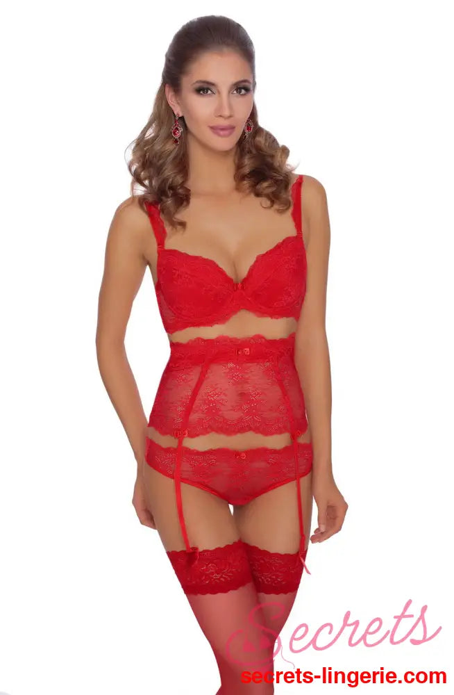 Roza Ambre Soft Cup Bra Red