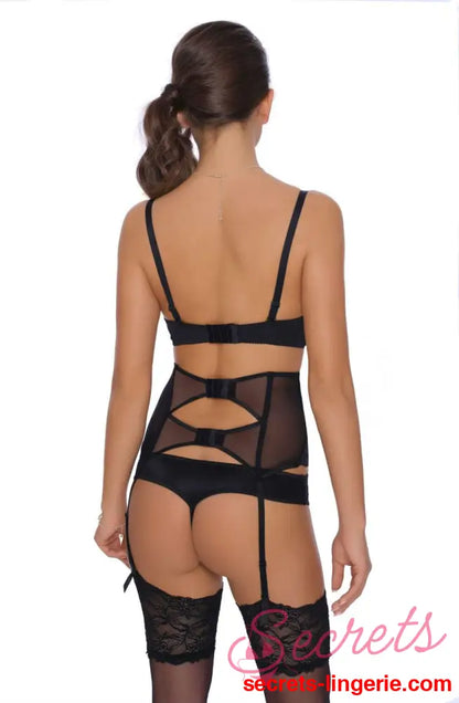 Roza Ambre Thong Black