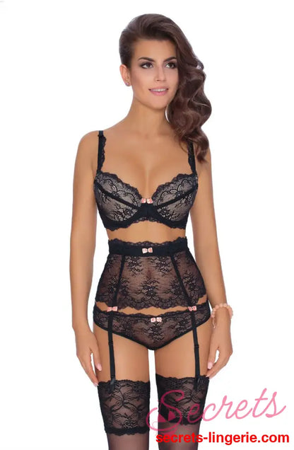 Roza Ambre Thong Black