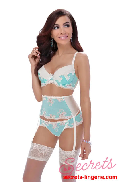 Roza Caryca Push Up Bra Cream/Mint