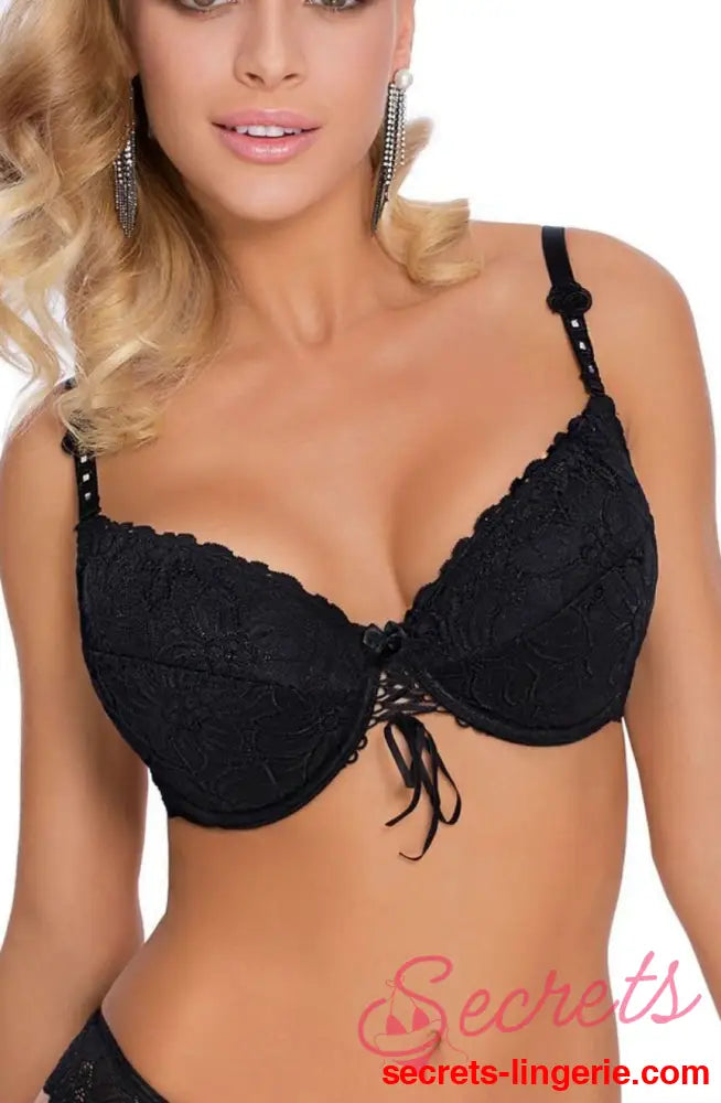 Roza Damaris Black Bra - Black / 32A