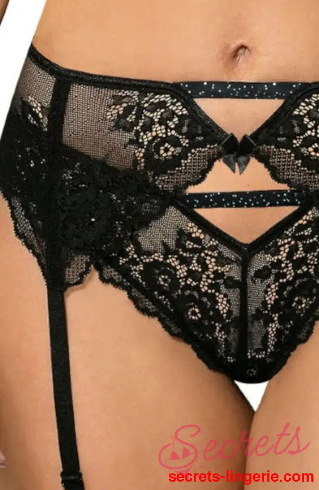 Roza Kena Black Suspender Belt