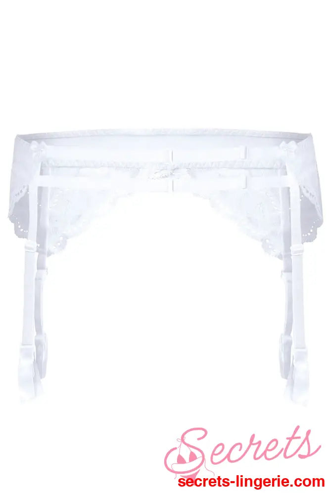 Roza Lagerta Suspender Belt White