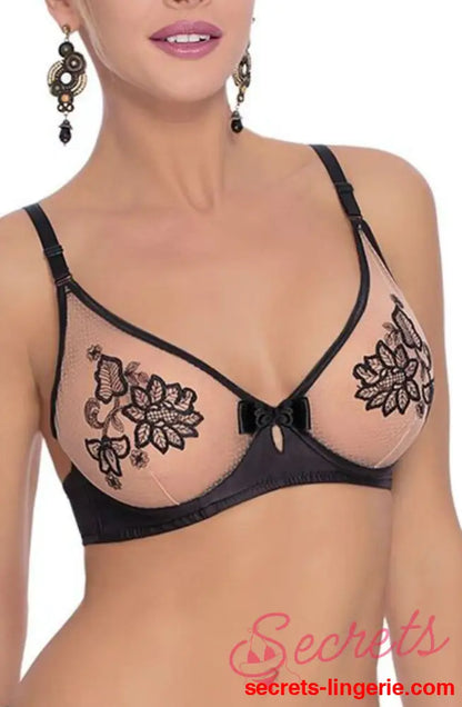 Roza Mehendi Soft Cup Bra Black