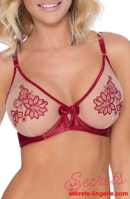 Roza Mehendi Soft Cup Bra Claret