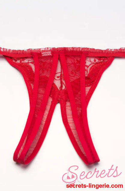 Shirley of Hollywood 10 Thong Red - Red / One Size