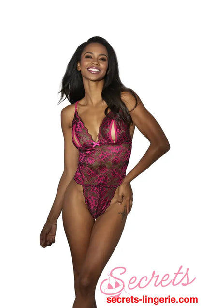 Shirley of Hollywood 31515 Teddy Black & Hot Pink