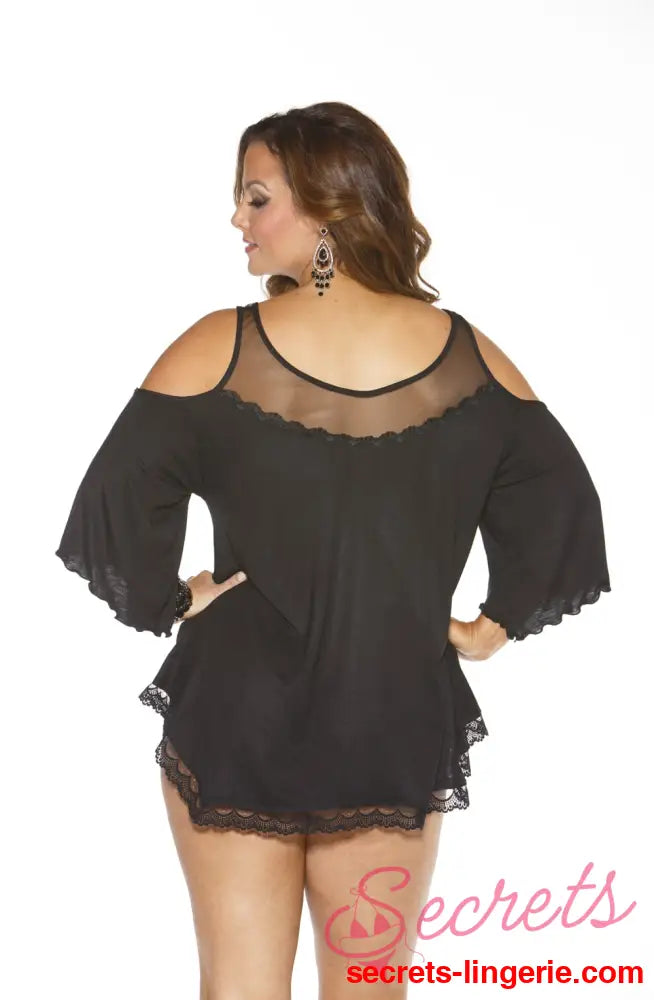 Shirley of Hollywood X3257 Sleepshirt Black