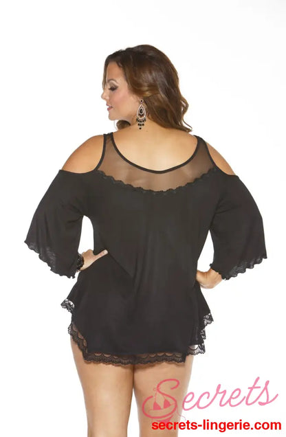 Shirley of Hollywood X3257 Sleepshirt Black