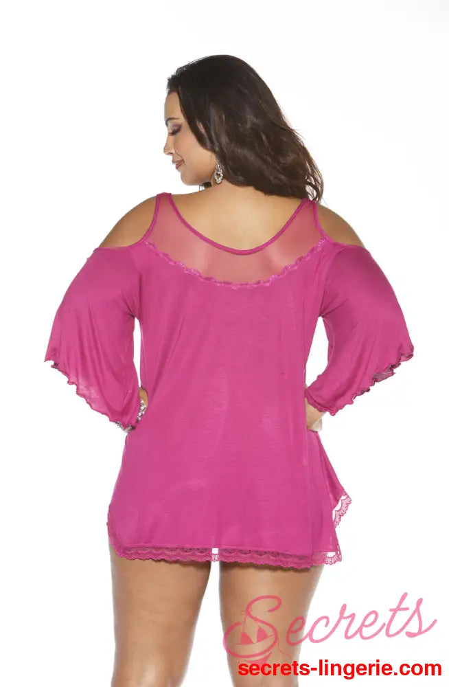 Shirley of Hollywood X3257 Sleepshirt Magenta