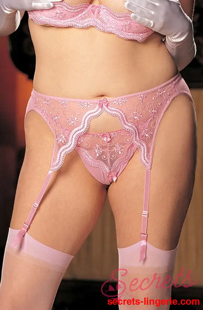 Shirley of Hollywood X622 Pink Garter Belt