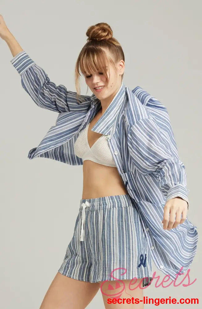 The Classic Boxer French Navy Stripe