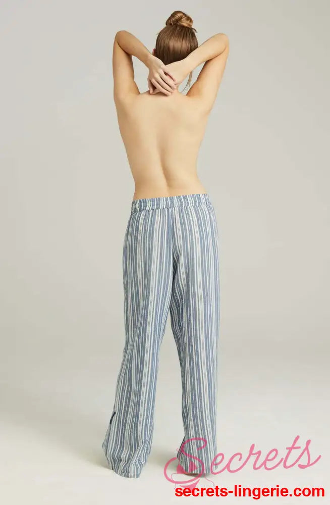 The Classic Trouser French Navy Stripe