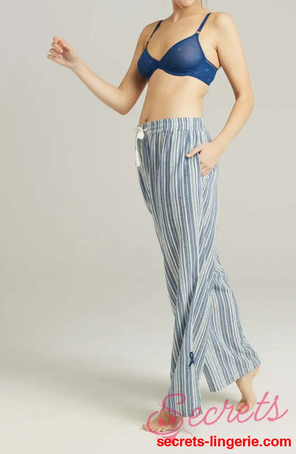 The Classic Trouser French Navy Stripe