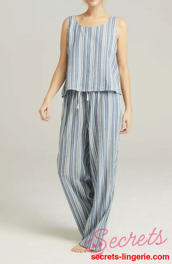 The Classic Trouser French Navy Stripe