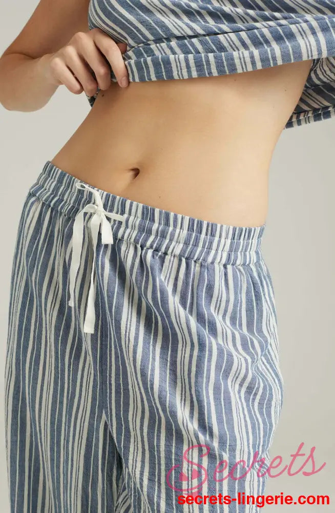 The Classic Trouser French Navy Stripe