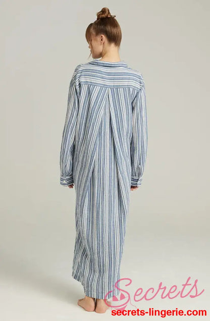 The Maxi Shirt French Navy Stripe