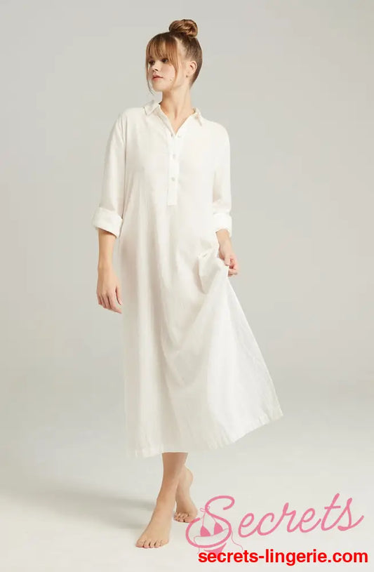 The Maxi Shirt Organic Cotton White