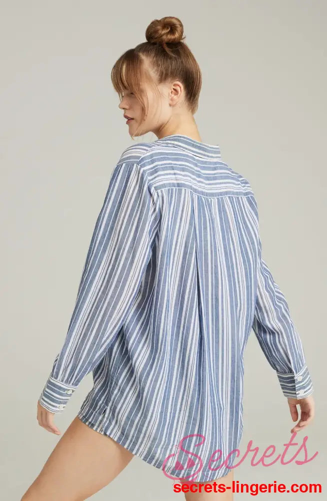 The Midi Shirt French Navy Stripe
