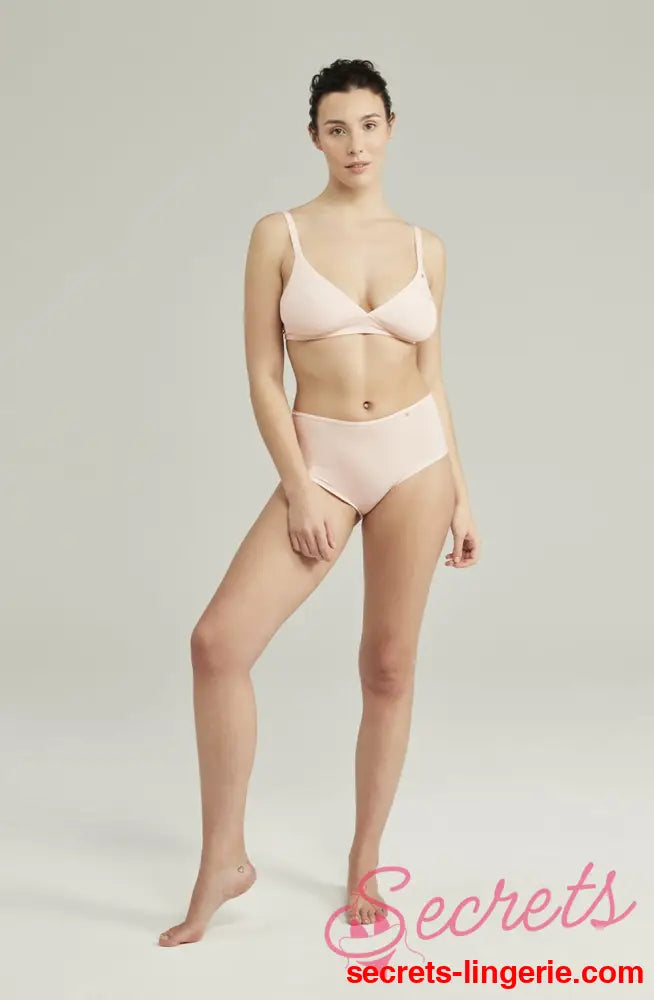 The Second Skin Stretch High Waist Brief Blush Pink