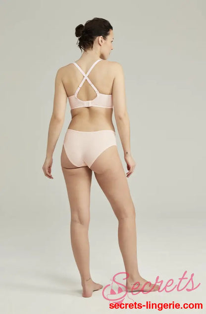 The Second Skin Stretch Mid Rise Waist Brief Blush Pink