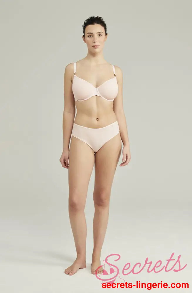 The Second Skin Stretch Mid Rise Waist Brief Blush Pink