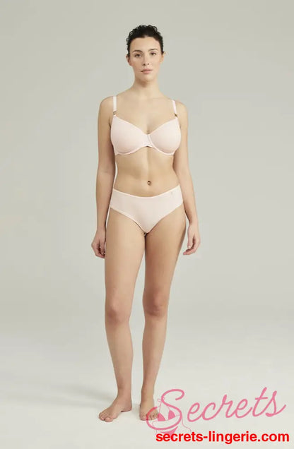 The Second Skin Stretch Mid Rise Waist Brief Blush Pink