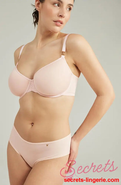 The Second Skin Stretch Mid Rise Waist Brief Blush Pink