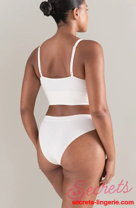 The TENCEL™ High Leg Brief White Sand