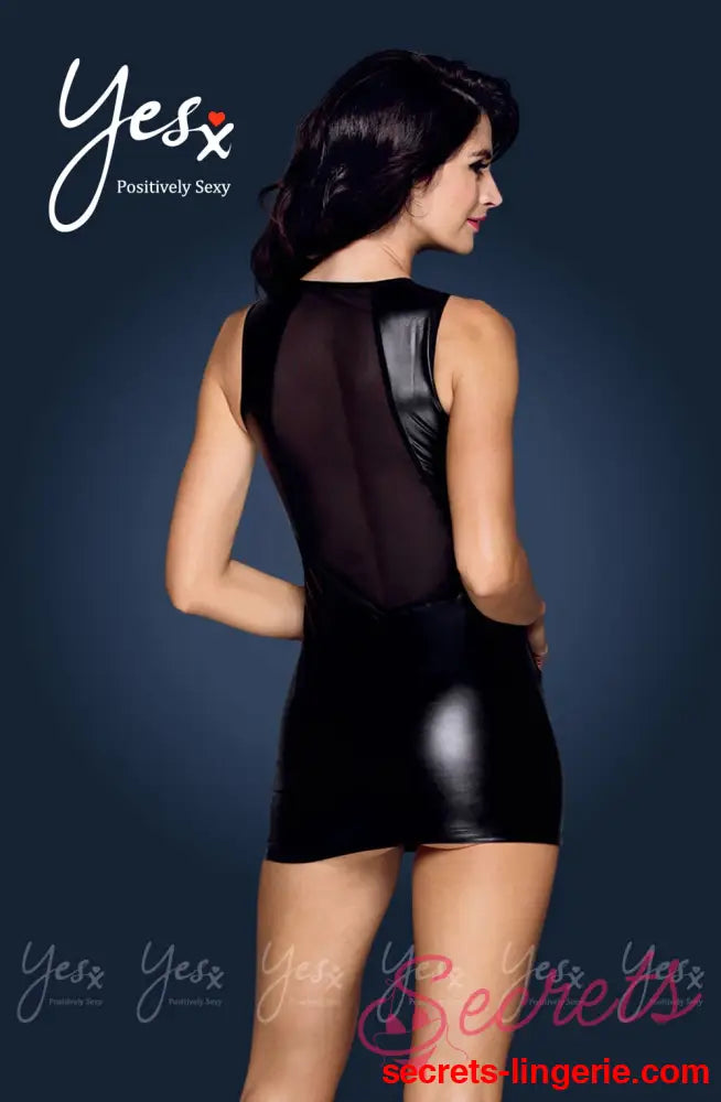 Yesx YX186 2pc Dress & Thong Black