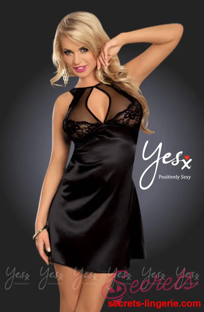YesX YX684 Dress Black - Black / S/M